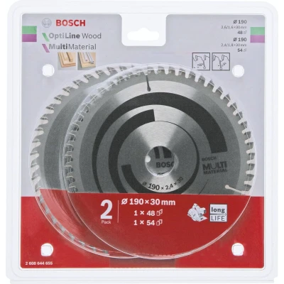 Afbeelding van Bosch 1x Optiline Wood + Multi Material zaagbladen set