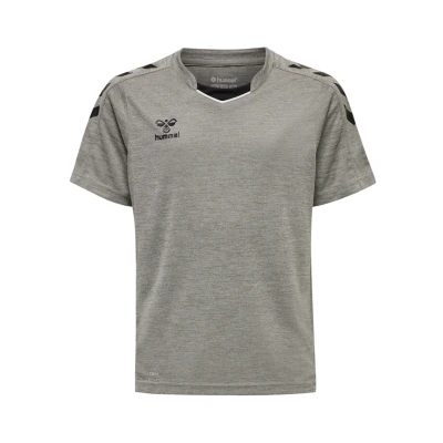 Afbeelding van Hummel Hmlcore XK POLY Jersey S/S Tshirt print voor kinderen, Maat: 116, Grey melange