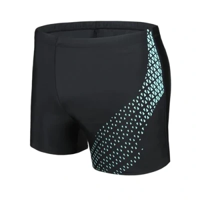 Afbeelding van AMZSPORT Zwembroek voor heren, zwemshorts zwembad, met trekkoord, zwarte fragmenten, XL