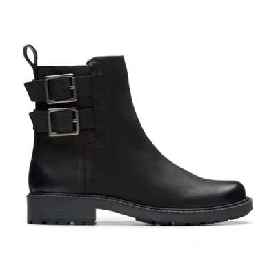 Afbeelding van Clarks Premium Dames Orinoco2 Bay Fashion Boot, Zwart leer, 3 UK, leder, 36 EU