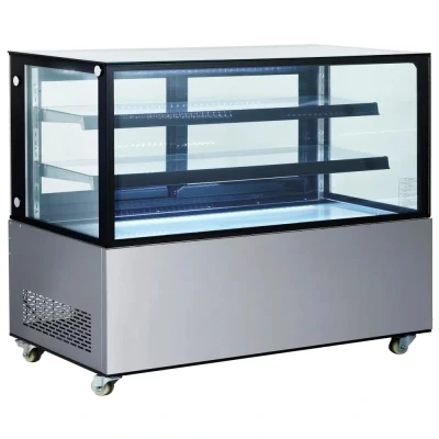 Afbeelding van Hendi Koelvitrine met 2 schappen, RVS, 67,5(b)x151,5(d)x121(h)cm, 233375