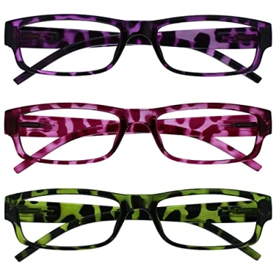Afbeelding van Leesbril Purper Roze Groen Lichtgewicht Comfortabel Lezers Waarde 3 Stuks Mannen Vrouwen RRR32 546 +2,50