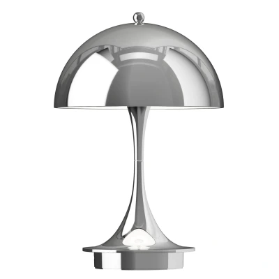 Afbeelding van Louis Poulsen Panthella Tafellamp V3Ø16 LED Oplaadbaar Chrome