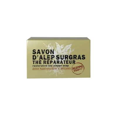 Afbeelding van Aleppo Soap Co zeep met thee in doosje 150 g