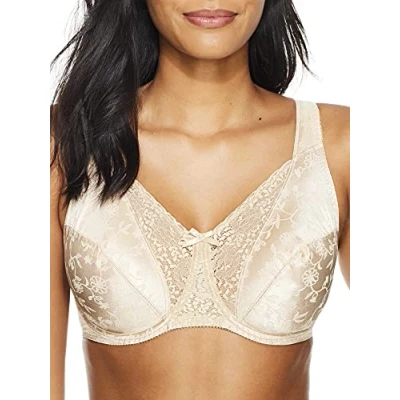 Afbeelding van PLAYTEX Women&#039;s Secrets Love My Curves Signature Bloemen Onderdraad Volledige Dekking BH Us4422, Taupe, 90C