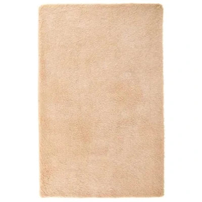 Afbeelding van vidaXL hoogpolig vloerkleed 130x200 cm polyester beige