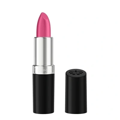 Afbeelding van Rimmel Lasting finish, 350 Pink Power, Satinlipstick, Langhoudend, Satin Rijk kleurresultaat, Hydraterend, Vegan formule, 4 g