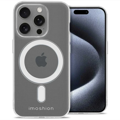 Afbeelding van Apple iPhone 15 Pro MagSafe Hoesje Siliconen en TPU (zacht) iMoshion Softcase/Backcover Transparant Telefoonhoesje