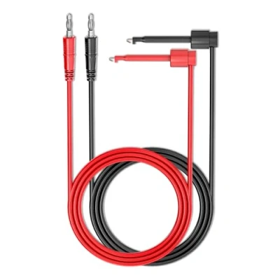Afbeelding van Cleqee 2 stuks 4 mm banaanstekkers voor testhaken, clips, meetleidingen, koper, zachte kabel, draden multimeter, elektrische test, 500 V, 5 A