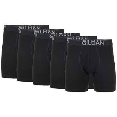 Afbeelding van GILDAN Katoenen stretch boxershort voor heren, (5 stuks), Zwart roet XL