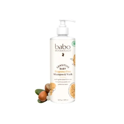 Afbeelding van Babo Botanicals Sensitive Baby Shampoo &amp; Wash Fragrance Free, 40 ml