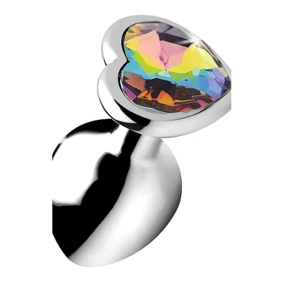 Afbeelding van Rainbow Heart Buttplug Middel