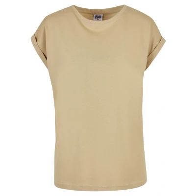 Afbeelding van Urban Classics Extended Shoulder Tshirt basic, Dames, Maat: 3XL, Unionbeige