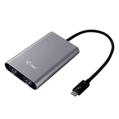 Afbeelding van HDMI adapter i Tec TB3DUAL4KHDMI Thunderbolt 3