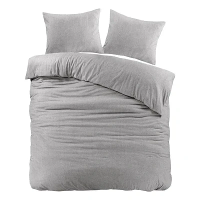 Afbeelding van Papillon Brienz Flanel Dekbedovertrek Tweepersoons 200x200/220 cm Grijs