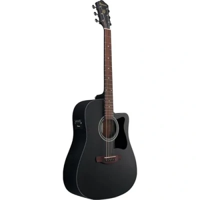 Afbeelding van Ibanez V44CE Weathered Black Open Pore elektrisch akoestische westerngitaar