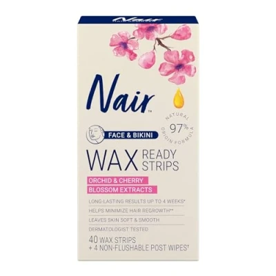 Afbeelding van Nair Wax ready strips voor gezicht en bikini, 40 stuks