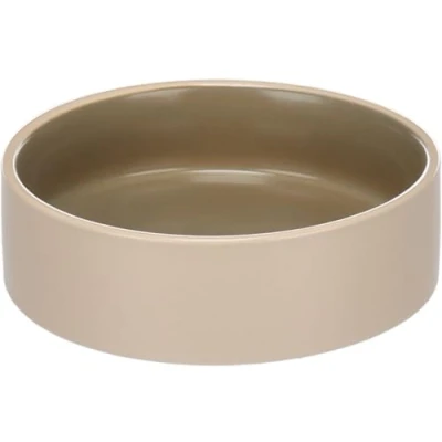 Afbeelding van Flamingo ANCA voer en waterbak, rond, beige/groen, 12 x 3,5 cm, 200 ml