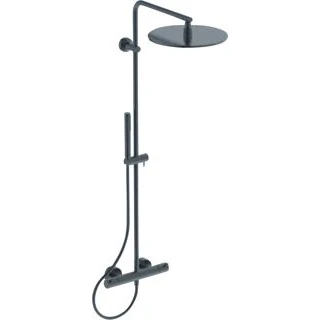 Afbeelding van Ideal standard ceratherm t125 douchesysteem met thermostaat hoofddouche en handdouche magnetic grey a7589a5