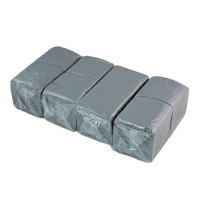 Afbeelding van Hostelnovo 600 stuks grijze tafelservetten wegwerppapier micropunt 10 x cm (gevouwen) en 20 (opengeklapt) ideaal voor catering evenementen, bars feestjes
