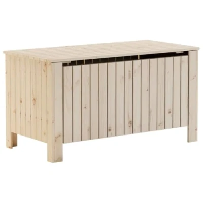 Afbeelding van Opbergbox met deksel RANA 100x49x54 cm massief grenenhout