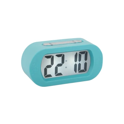Afbeelding van Karlsson Wekker Gummy Helder Turquoise Blauw 14x5x7cm Nice thingZ alarmklok