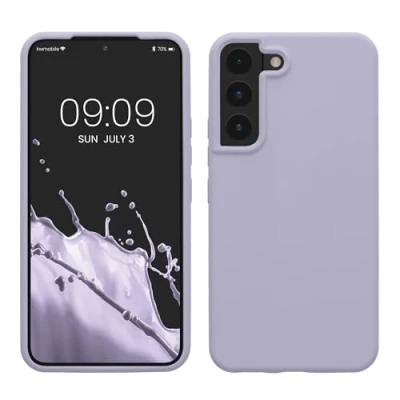 Afbeelding van kwmobile telefoonhoesje geschikt voor Samsung Galaxy S22 Hoesje met siliconen coating Smartphone case in pastel lavendel