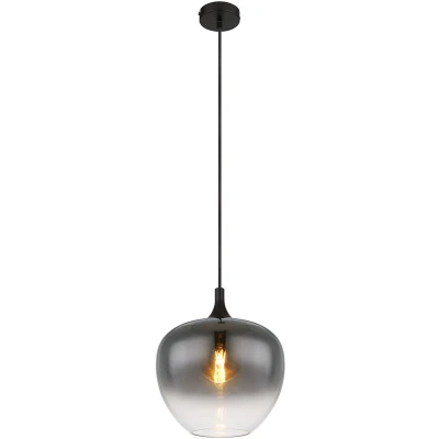 Afbeelding van Maxy Hanglamp 1 lichts glas d:29 cm zwart/smoke Modern Globo
