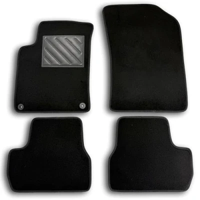 Afbeelding van Vloermatten voor Citroen C3 II 2e Serie 2009 2017, precies passend, antislip, hakbeschermers van versterkt rubber, verankeringsknoppen