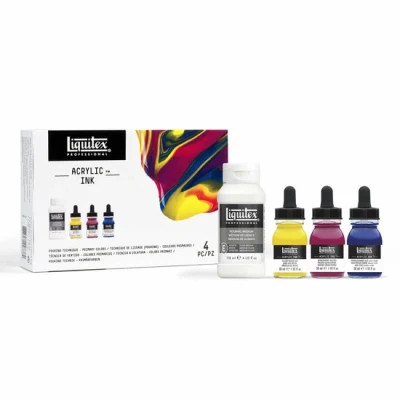 Afbeelding van Liquitex Professional Ink! pouring medium set Primary Colours