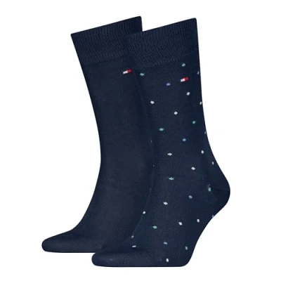 Afbeelding van Tommy Hilfiger MEN SOCK DOT 2 PACK Sokken, Heren, Maat: 39 42, Navy