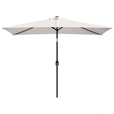 Afbeelding van vidaXL Parasol 200x300cm zandwit strandscherm zweefparasol tuinscherm