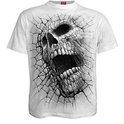 Afbeelding van Spiral CRACKING UP Heren T shirt S Wit