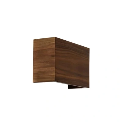 Afbeelding van QAZQA Landelijke wandlamp walnoot hout Otan