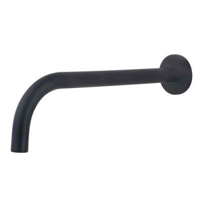 Afbeelding van Wiesbaden SLIM 18mm uitloop rond 25cm 1/2&quot; mat zwart