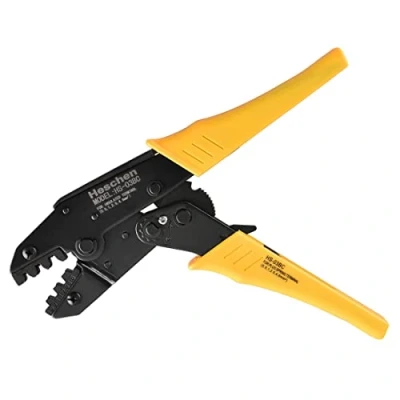 Afbeelding van Heschen HS 03BC, ratelkrimptang, krimpgereedschap voor niet geïsoleerde aansluitingen en bussen, gebruik 0,5 6 mm² (20 10 AWG), geel