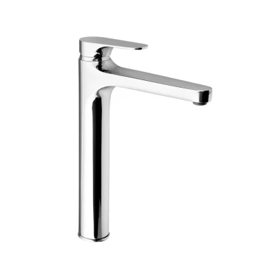 Afbeelding van Wastafelmengkraan Sapho Corneli 1 hendel Recht Hoog 30.6 cm Chroom