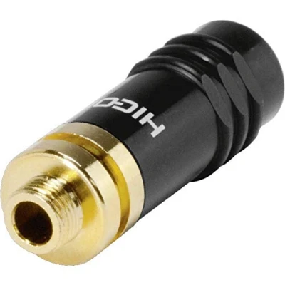 Afbeelding van Hicon HI J35S SCREW F Jackplug 3.5 mm Bus, recht Aantal polen: 3 Stereo Zwart 1 stuk(s)