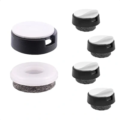 Afbeelding van WAGNER QuickClick® Viltglijders Meubelglijders I set van 4 om te kleven 4x voet+kleefpad+glijderinzet verwisselbaar wolvilt ULTRASOFT diameter Ø 20 mm Made in Germany 15830200