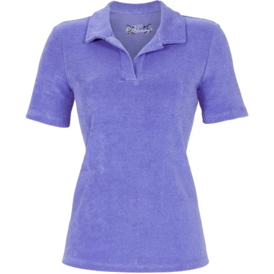 Afbeelding van Badstoffen pyjamashirt donkerblauw Blauw Maat 38