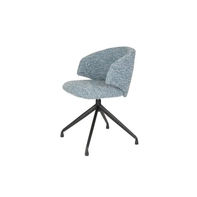 Afbeelding van Puur Charlie eetkamerstoel blauw Stof