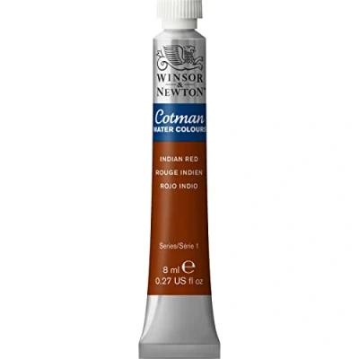 Afbeelding van Winsor &amp; Newton 8840096 Cotman aquarelverf Studio waterverf, levendige hoogwaardige kleuren met zeer goede verwerkingseigenschappen 8 ml tube Indian Red