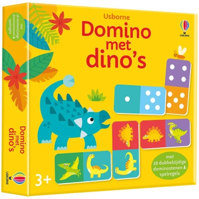 Afbeelding van Uitgeverij usborne domino met dino&#039;s