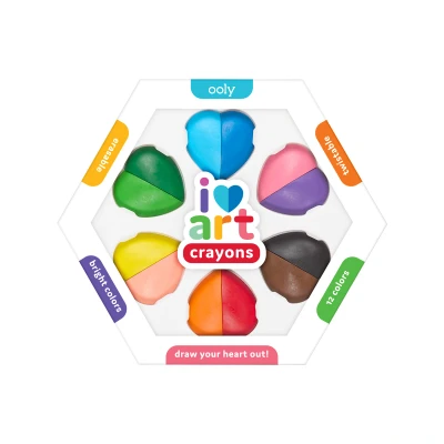 Afbeelding van OOLY I Heart Art Hartvormige Kleurpotloden