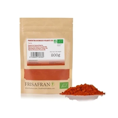 Afbeelding van FRISAFRAN Paprika Gerookt Scherp 200g Zoet Zoete Gerookte Biologische Smoked