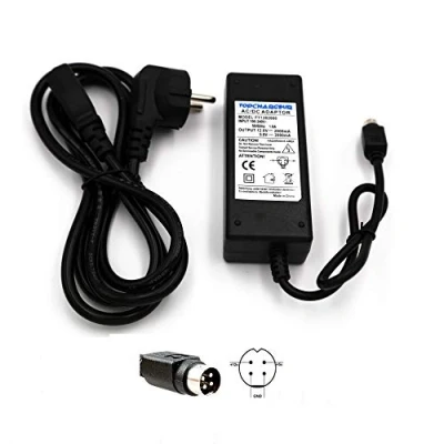 Afbeelding van Toplader® netadapter, voeding, oplader 12 V, 5 2 A, 4 polig, voor vervanging Wattac BA0362ZI 8 B02, incl. netsnoer