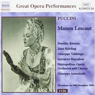Afbeelding van Dorothy Kirsten, Jussi Björling, Giuseppe Valdengo Puccino: Manon Lescaut (2 CD)