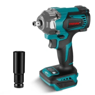 Afbeelding van ONEVAN Accu slagschroevendraaier, compatibel met Makita 18 V, borstelloze elektrisch, 700 NM, 4 versnellingen, draaislagschroevendraaier, Impact Wrench voor het vervangen van