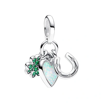 Afbeelding van Pandora 792755C01 Hangbedel Four Leaf Clover, Heart and Horseshoe