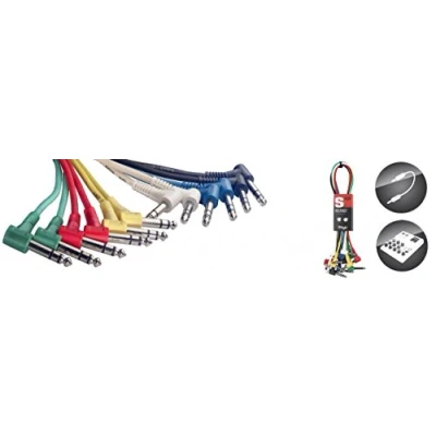 Afbeelding van Stagg SPC060LS E stereo patchkabel 6 pack 60 cm